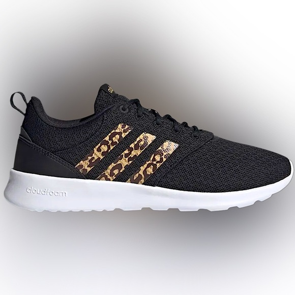 Adidas Cloudform Comfort Sneakers with Cheetah Print Stripes Size 7.5 - Picture 1 of 5